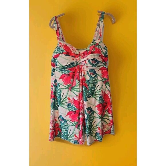 Nicole Miller Other - NWT $98 Nicole Miller Studio 3X Twisted Bandeau lagoon floral print NWT